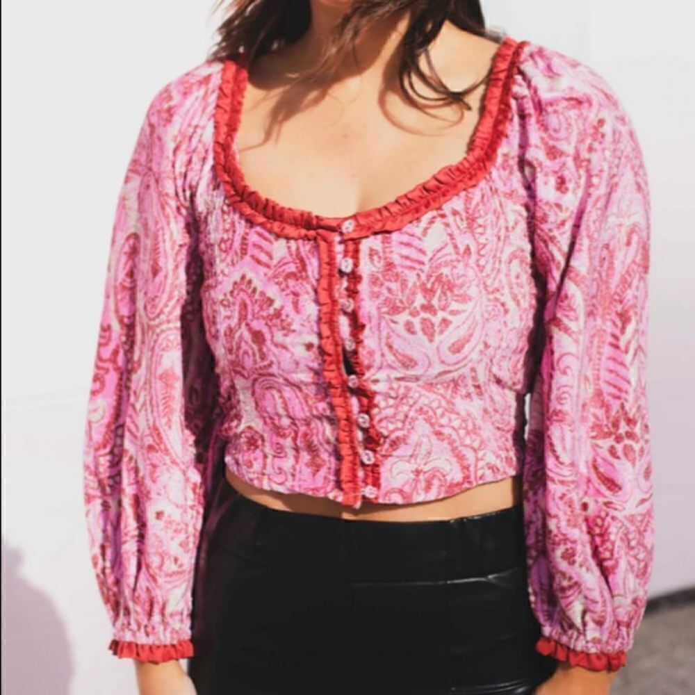 Free People: Dare Me Velvet Blouse - Picture 3 of 11